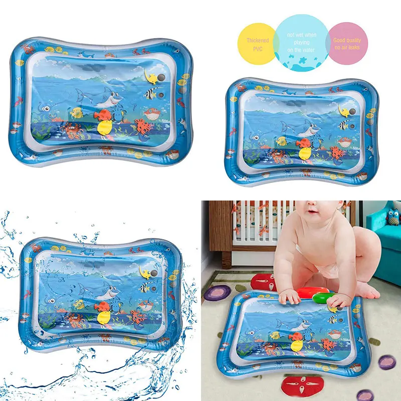 Water Mat Baby Kids Play Inflatable Thicken PVC Tummy Time Toddler Fun Activity Center For Babies Camping Mats | Спорт и развлечения