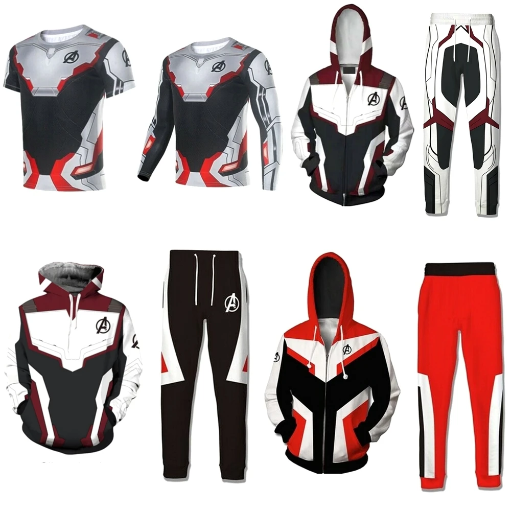 

avengers endgame quantum realm sweatshirt jacket pants hoodie t shirt cosplay marvel avengers tshirt women men moletom vingadore