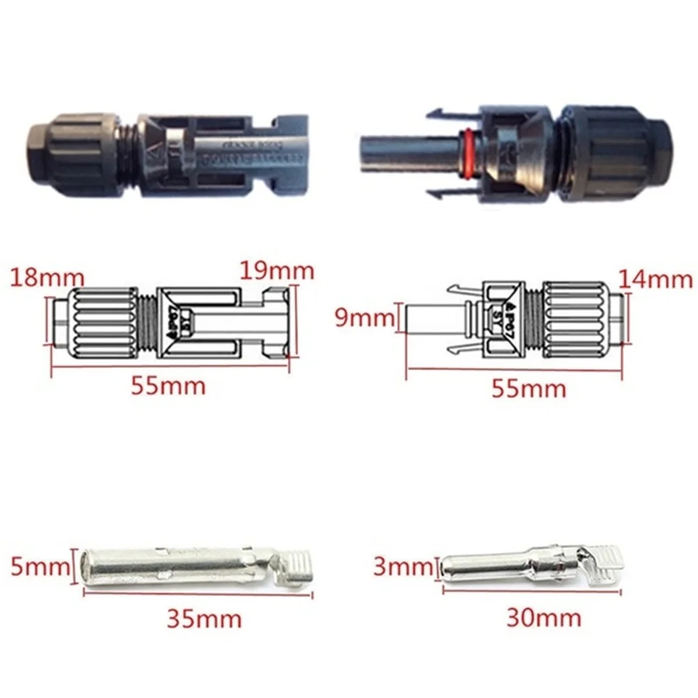 2/5/10 пар MC4 мужской/женский солнечная панель Разъемы для кабеля Водонепроницаемый уплотнения кольцевые соединители