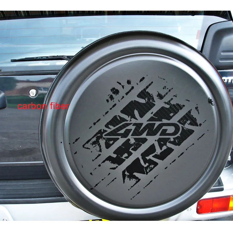 Car stickers 1PC 585mm off road 4x4 dirty tire 4wd badges detailing for