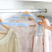 5 шт./партия, прозрачный для одежды, пылезащитные Чехлы, практичный костюм, пальто, водонепроницаемый чехол для домашней одежды, висячие Сумки