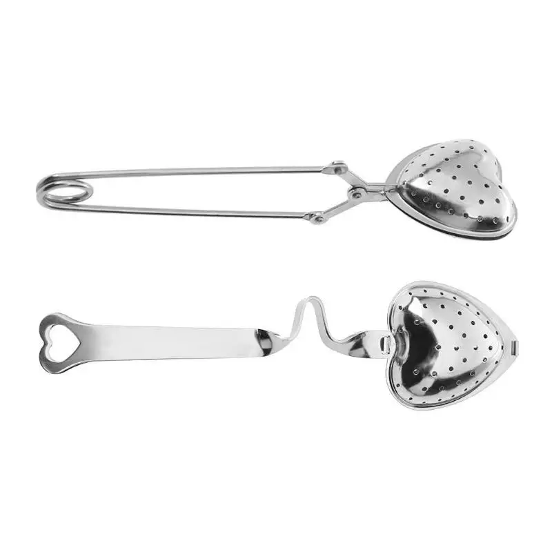 Love Heart Shape Tea Strainer Stainless Steel Handle Tea Ball Tea