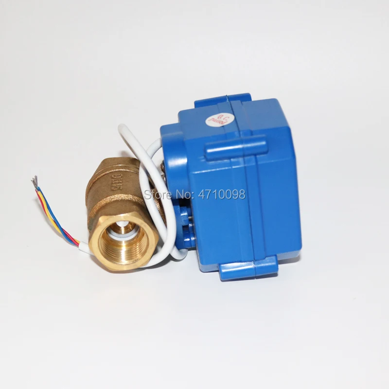 Совершенно новый 1/2 &quotDN15 DC12V моторизованный шаровой клапан латунный