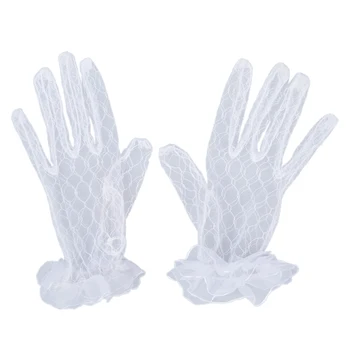 

White New Short Bridal Wedding Gloves Bridal Gloves