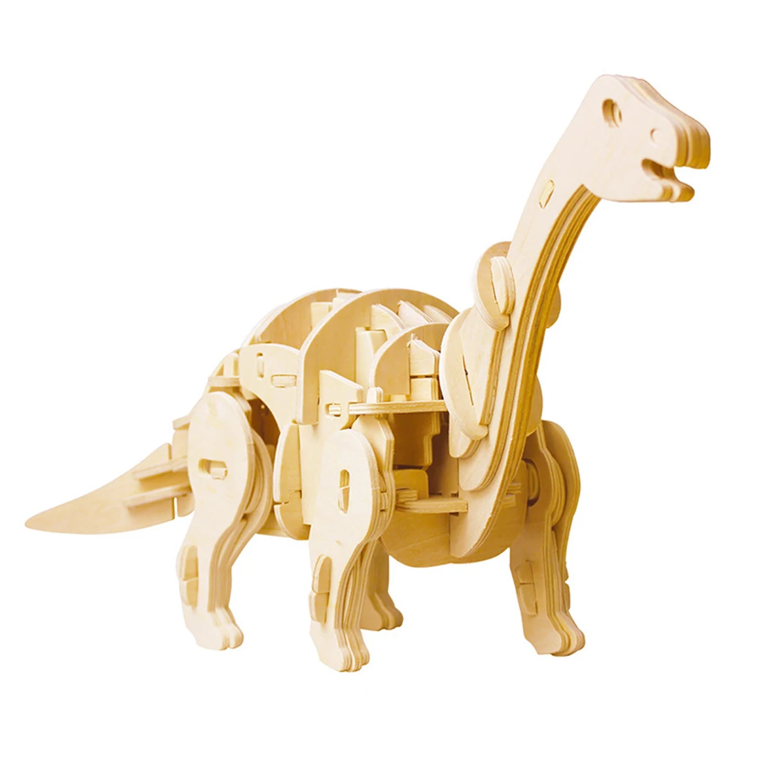 

Robotime 3D Robotic Dinosaurs DIY Assembled Wooden Steam Model Building Kits Toys Sound Control Apatosaurus