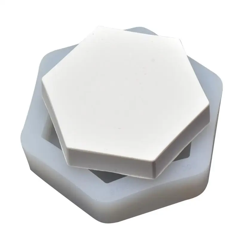 

DIY Silicone Mold Plate Hexagon Plate Aromatherapy Concrete Tray