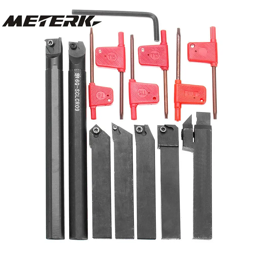 7Pcs Set of 16mm Lathe Turning Tool Holder Boring Bar CNC Tools Lathe
