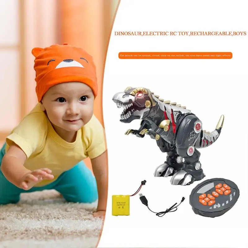 Динозавр дистанционного управления электрический RC игрушки ходьба имитация механический Tyrannosaurus заряжаемая игрушка для мальчиков детей