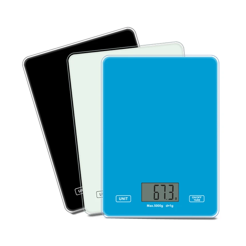 Цифровой Кухня весы пищевые весы 11lbs/5 кг-Ультра тонкий, многофункциональный, закаленное Стекло легко моется, большой Дисплей Пресс Profe