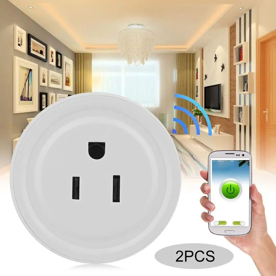 2 шт. WiFi беспроводной умный таймер дистанционного управления Мини Wifi Разъем 2200 Вт