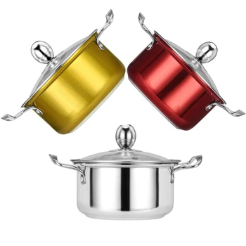 

Stainless steel chafing dish one person hot pot small soup pan stewpan commercial single mini self-service induction cooker