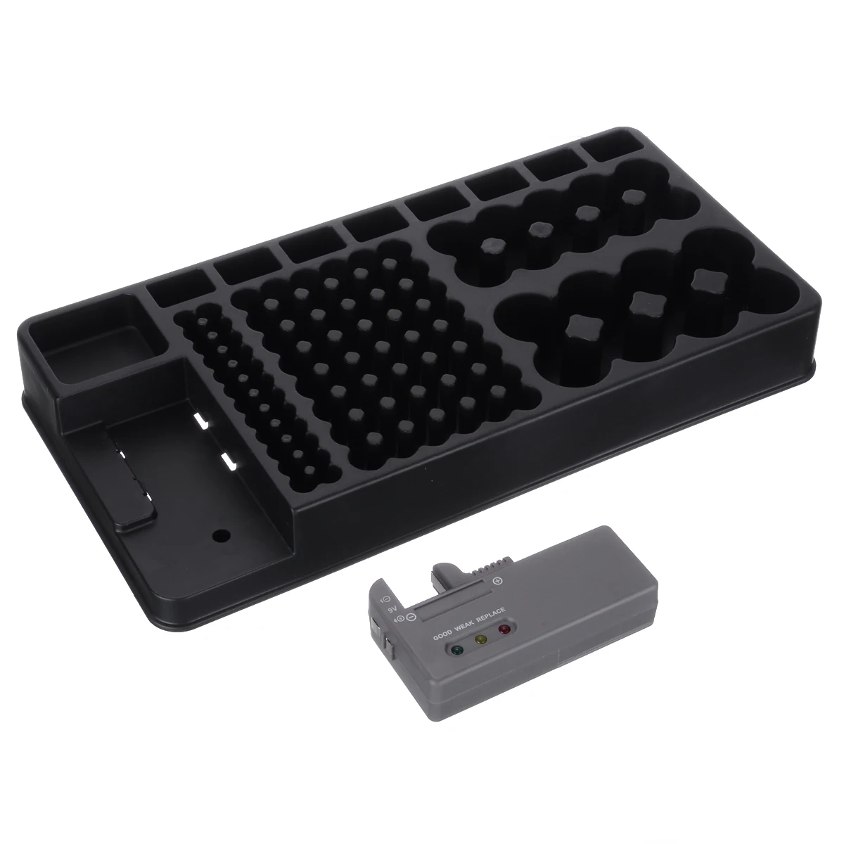 

MAYITR 1pc Batteries Storage Case AA AAA D C 9V 1.5V Battery Storage Organizer With Removable Tester Wall Mount For Battery