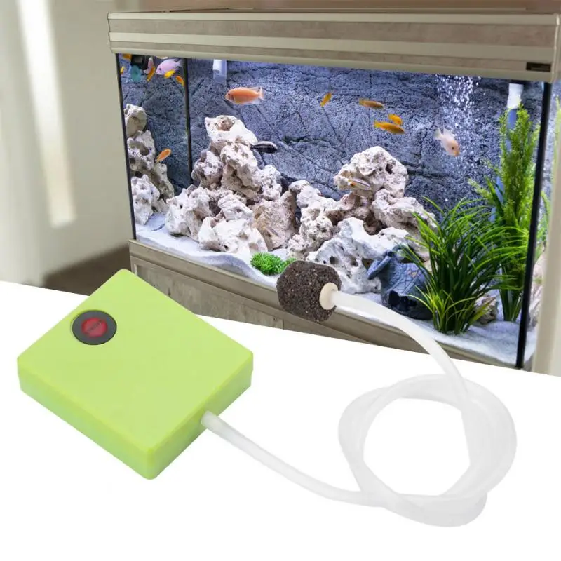 Aquarium Dry Battery Operated Fish Tank Air Pump Aerator Oxygen With Air Stone Aquarium Air Pump