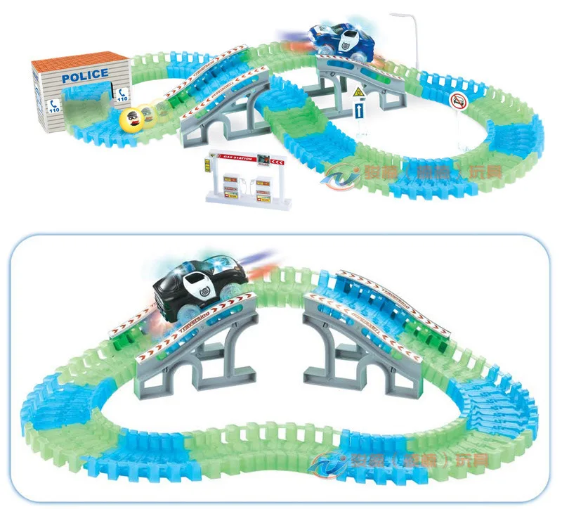 5,5 см волшебный трек Забавный светящийся гоночный трек светится в темноте игрушки автомобиль DIY трек аксессуары Подарки Развивающие игрушки для детей