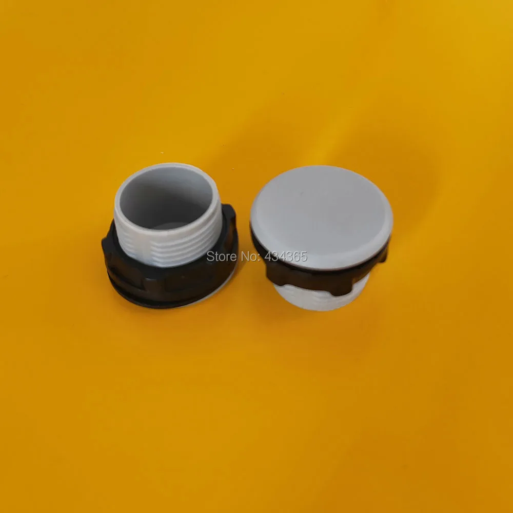 

10 Pcs 22mm mounting hole push button switch panel plug plastic button dust cover hole plug Gray