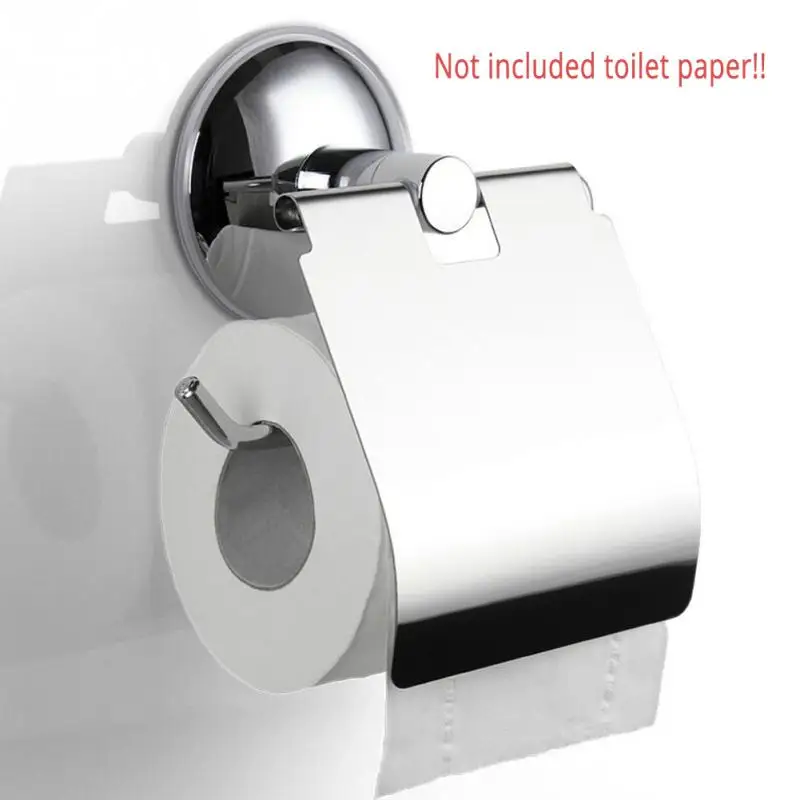 

Stainless Steel Toilet paper Holder Heavy Duty Suction Wall Mount Toilet Tissue Paper Holder Bathroom Roll Paper Holder