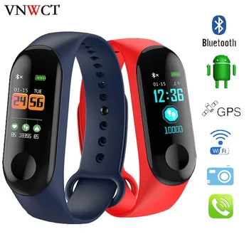 

M3 plus Smart Band Watch Color Screen Wristband Heart Rate Activity Fitness tracker Smart Electronic Bracelet VS Xiaomi Miband 2
