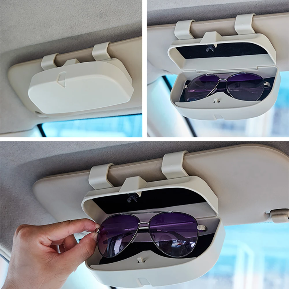 Car Sun Visor Glasses Case Organizer Glasses Storage Box Holder Visor