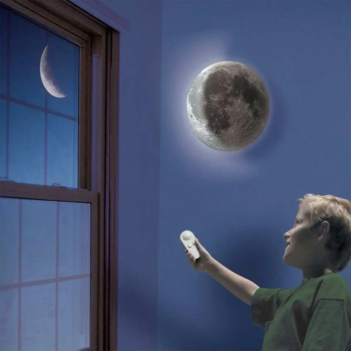 

Moon Light With Remote Control ABS 12 Kinds Phase Moon LED Wall Lamp Relaxing Healing Moon Night Light for Kids Bedroom Decor