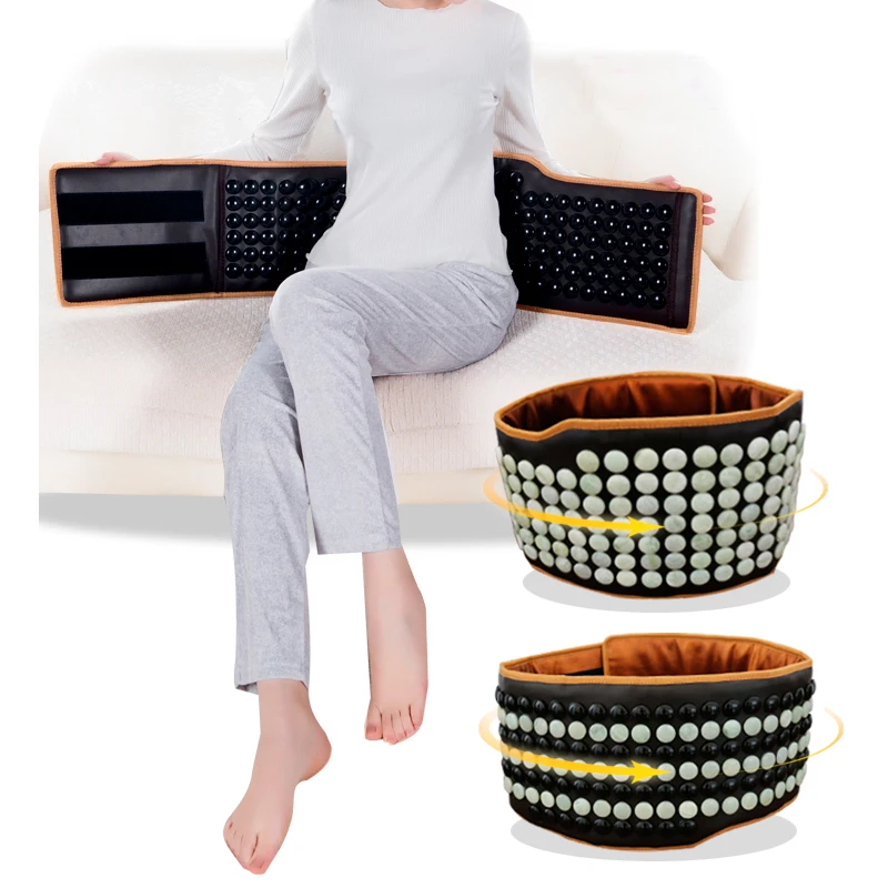 Electric Heated Jade Massage Belt with Tourmaline Stone Heating Therapy