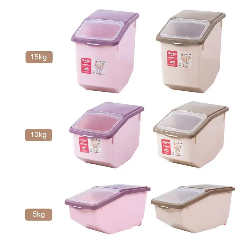 

Food Grade PP Material Storage Box Sealed Moisture-proof Container Large Capacity Rice Dried Food Cereal Dispenser Storage Case