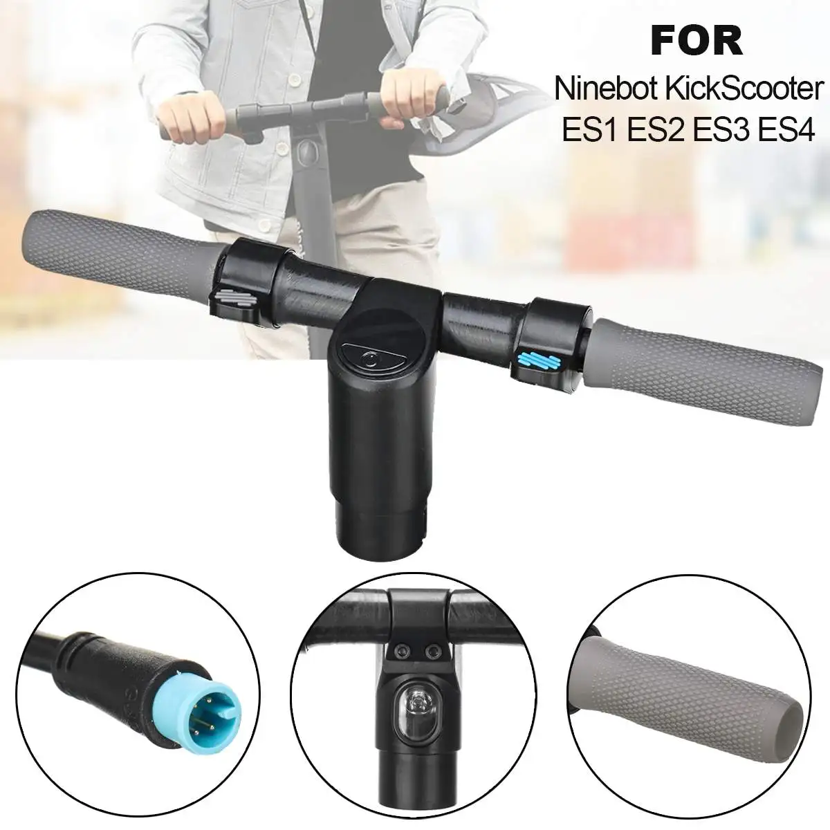

For Ninebot KickScooter ES1 ES2 ES3 ES4 Handlebar Assembly Head Grip Electric Scooter Parts Replacement Dashboard Handlebar Kit