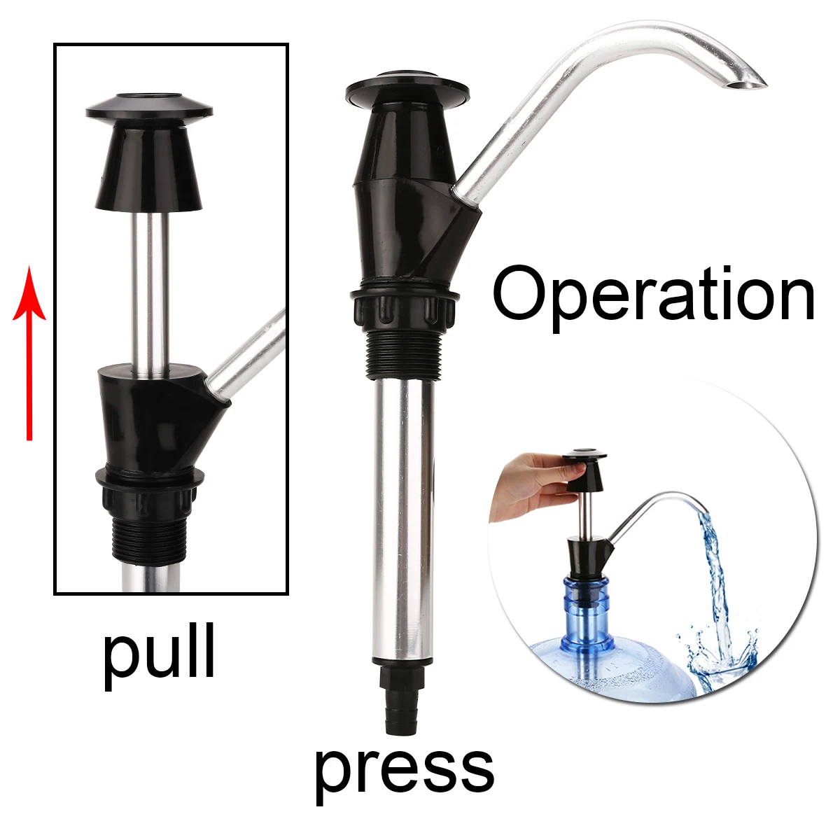 Pompe à Eau à Pied Camping Car Robinet De Pompage Manuel, Bouteille D'eau, Caravane Évier En Aluminium,  Pompe À Eau Manuelle, Camping Remorque, Camping-car, Remplacement De  Boisson - Escarpins - AliExpress