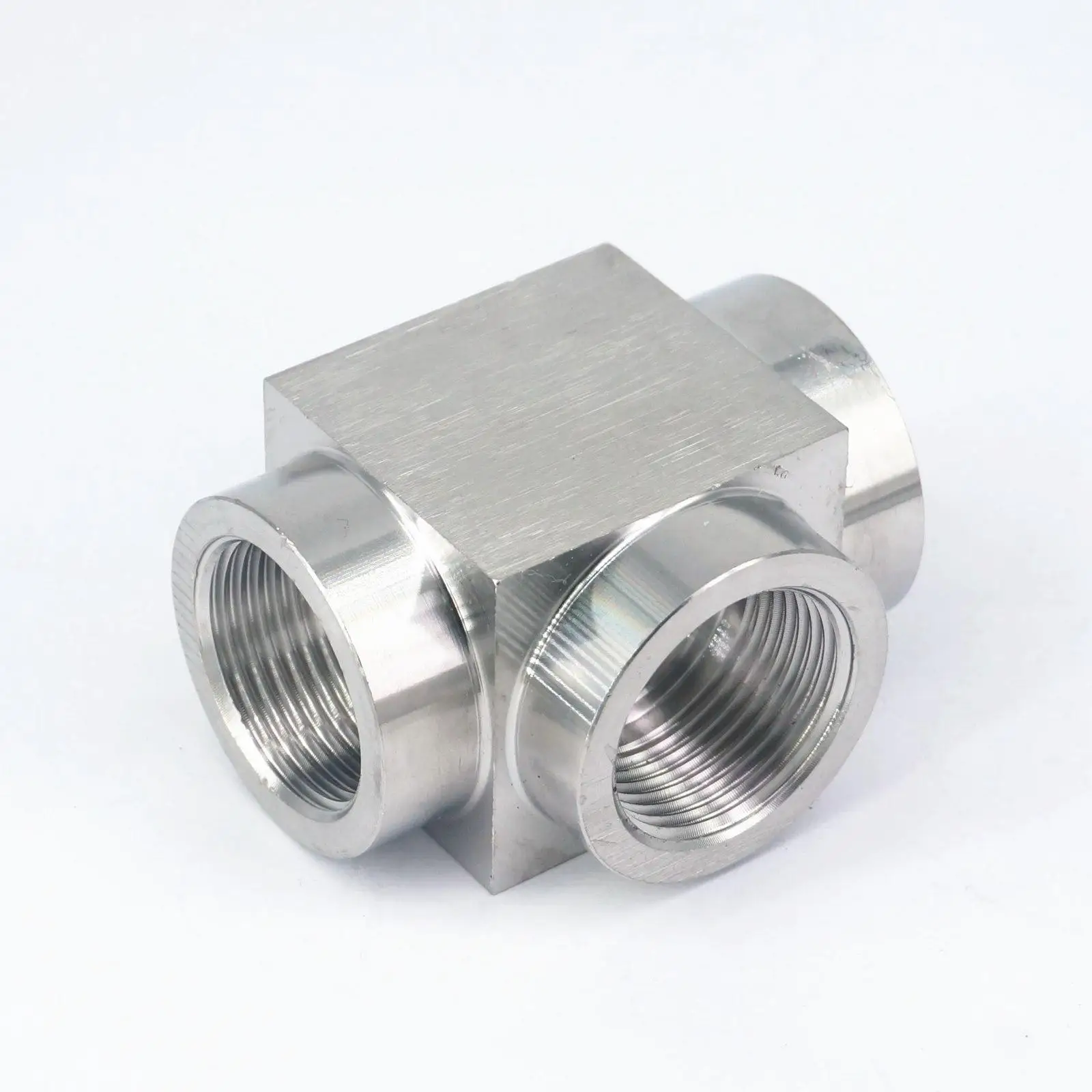 Равный 3/4 &quotBSP Женский тройник с резьбой 3 способа 304 фитинги из нержавеющей стали