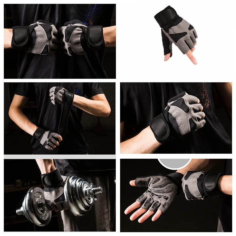 2019 New Gym Gloves Heavyweight Sports Exercise Weight Lifting Gloves Body Building Training Sport Fitness Gloves