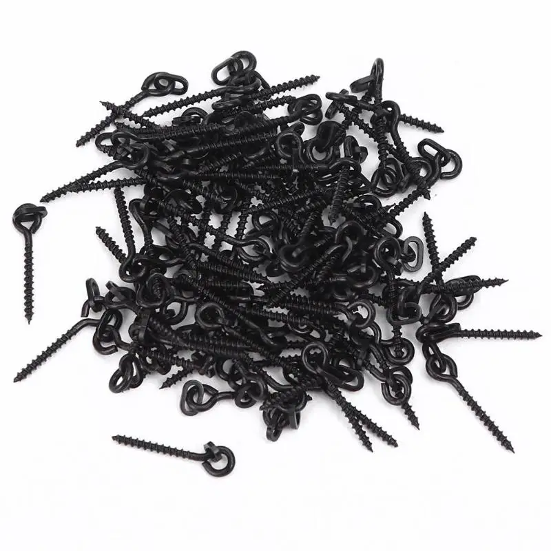 

100pcs Longer Screw Peg Oval ring Bait Holder Ring Swivel Rig Carp Fishing Tackle Pesca Iscas Tool Accessory Wholesale