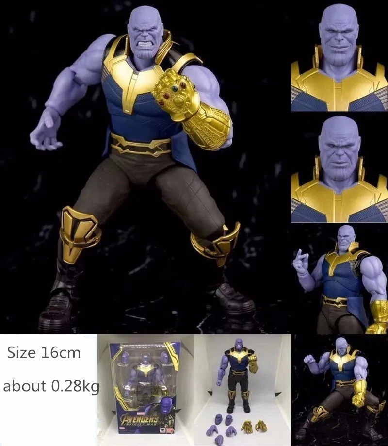 

SHF Titan Hero Series Marvel The Avengers 3 Infinity War Thanos Action Figure Toy PVC Collectible Model Toys For Children 16CM