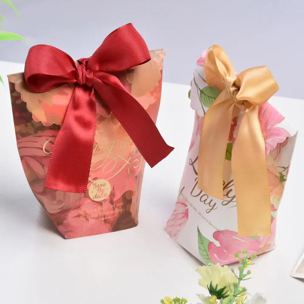 50 шт. Подарочная коробка сказочная коробка конфет с красивым цветком для дня рождения, свадьбы