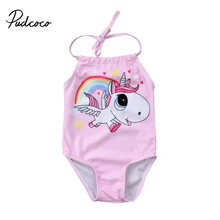 Pudcoco/милый купальник-бикини с единорогом для маленьких девочек 0-24 месяцев, купальный костюм, пляжная одежда