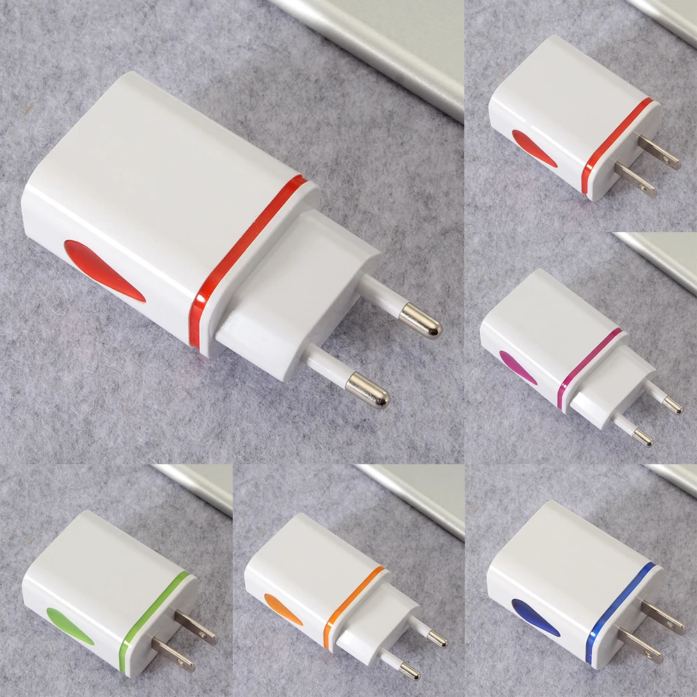 2USB المزدوج USB مزدوجة USB مصباح ليد شاحن هاتف ذكي العالمي شاحن سفر للهاتف المحمول شحن رئيس