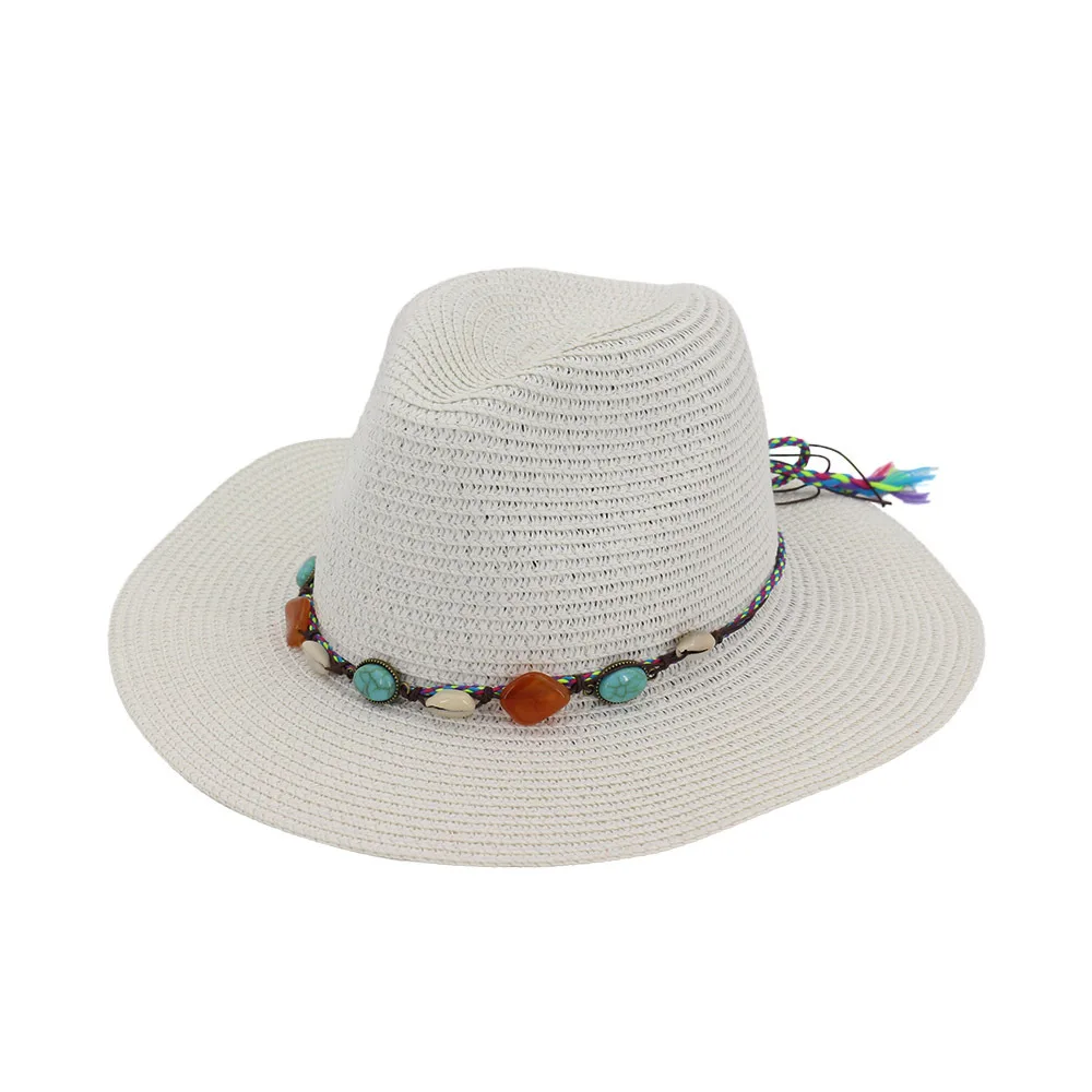 Летняя соломенная шляпа от солнца для взрослых богемный кулон на пляж шляпа от солнца с широкими полями закаточная Для женщин шляпа синий розовый Кепки тесьма для вязания шляпа в стиле Харадзюку