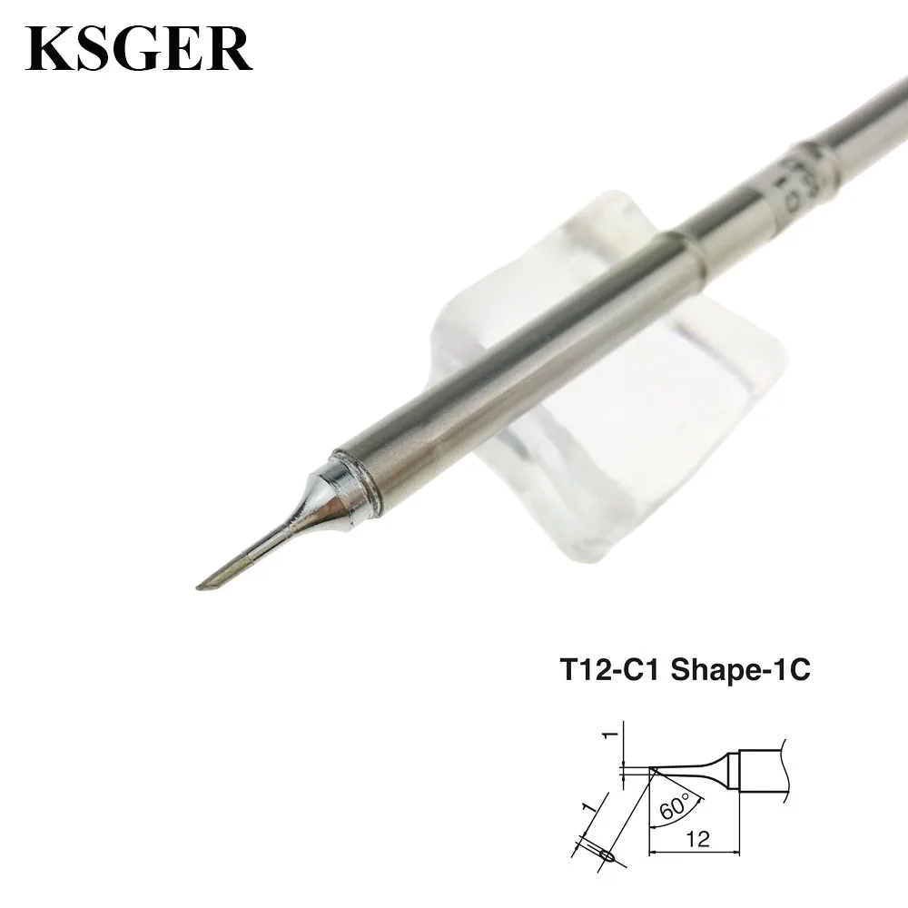 KSGER T12-C1 наконечники STM32 O светодиодный/светодиодный паяльная станция DIY сварочный наконечник паяльник для FX951 Hand8S Инструменты для ремонта расплава олова