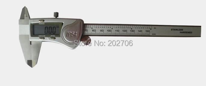 Высокая точность IP54 Водонепроницаемый цифровой штангенциркуль 0-150 мм 6 дюймов Электронный штангенциркуль измерительный инструмент 0,01 мм