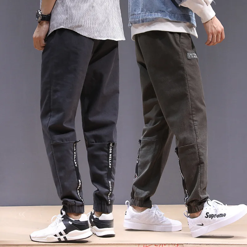 Joggers Men  Streetwear Mens Jeans Jogger Pants Ankle Banded Beam Foot Casual Pants For Men Black Big Size Xxxl 4xl
