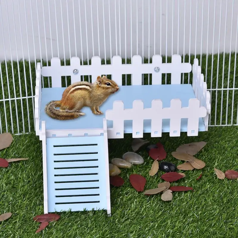

Hamster Ladder Fence Toy Durable Rail Platform Pet Small Animal Mouse Toy