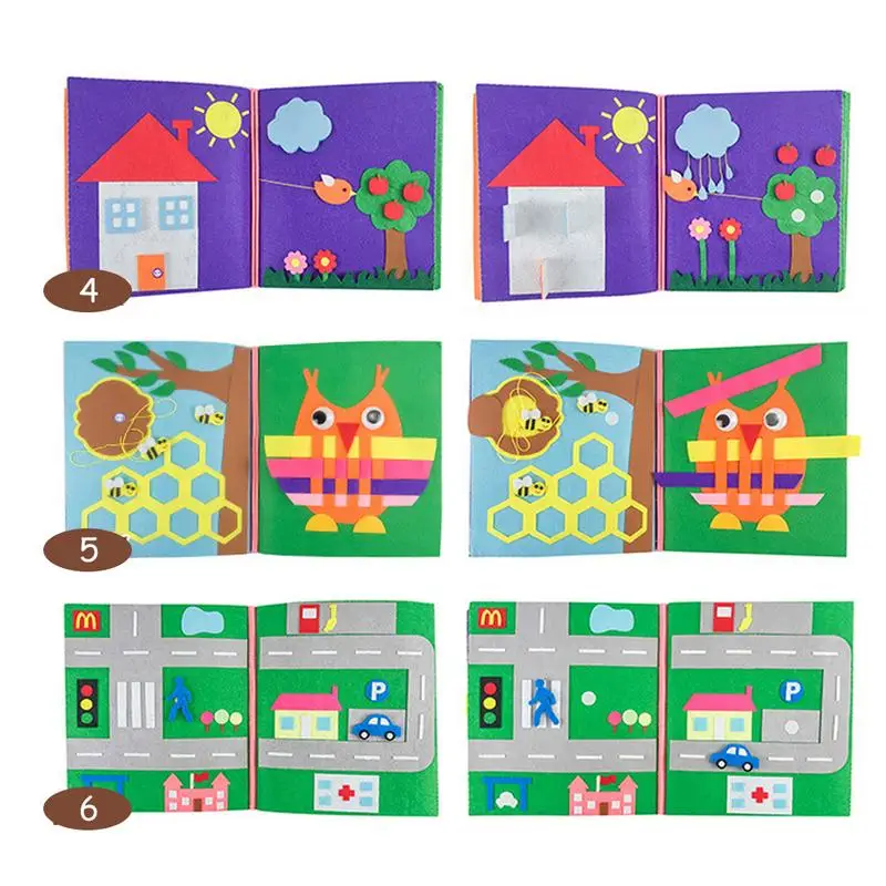 3D Kid Cloth Book DIY Panting Book Manual Intelligence Puzzle Children Toy Book Early Education Development Reading Book 3D Kid Cloth Book DIY Panting Book Manual Intelligence Puzzle Children Toy Book Early Education Development Reading Book