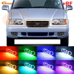 Для Hyundai Trajet XG 1999-2008 отличный РЧ Bluetooth контроллер многоцветный ультра яркий RGB светодиодный ангельские глазки Halo Кольцо Комплект