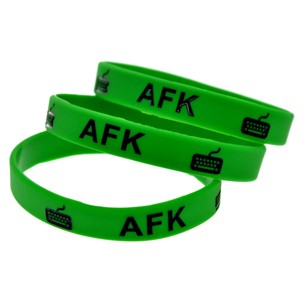 1 шт. AFK с клавиатурой силиконовый браслет зеленый для геймеров|Браслеты шармами| |