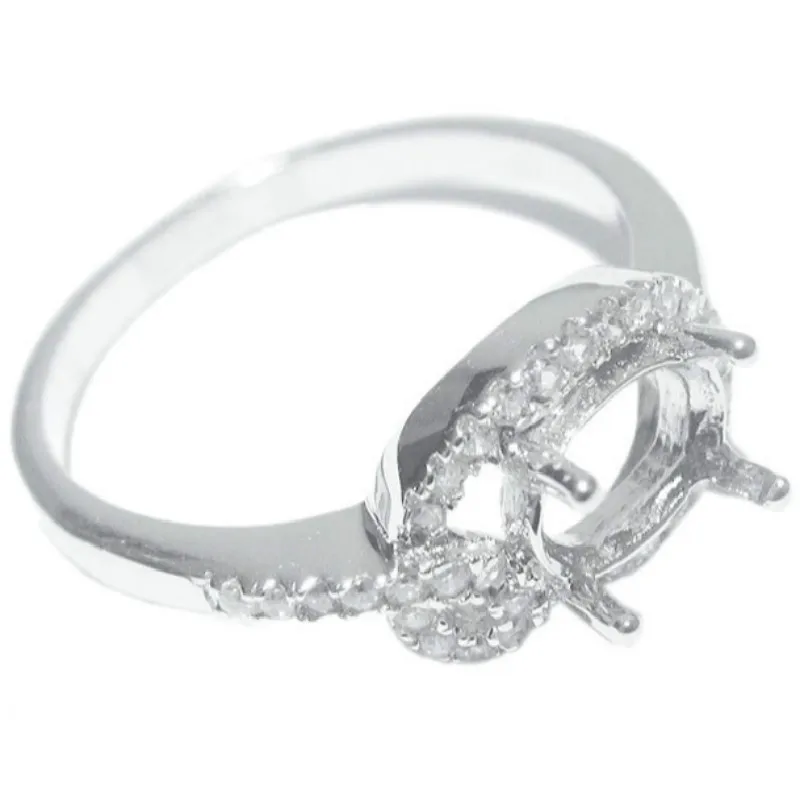 

Beadsnice 925 Sterling Silver Jewelry Finding Semi Mount Prong Bezel Base Wedding Bands For Ladies Gift Fine Finger Rings