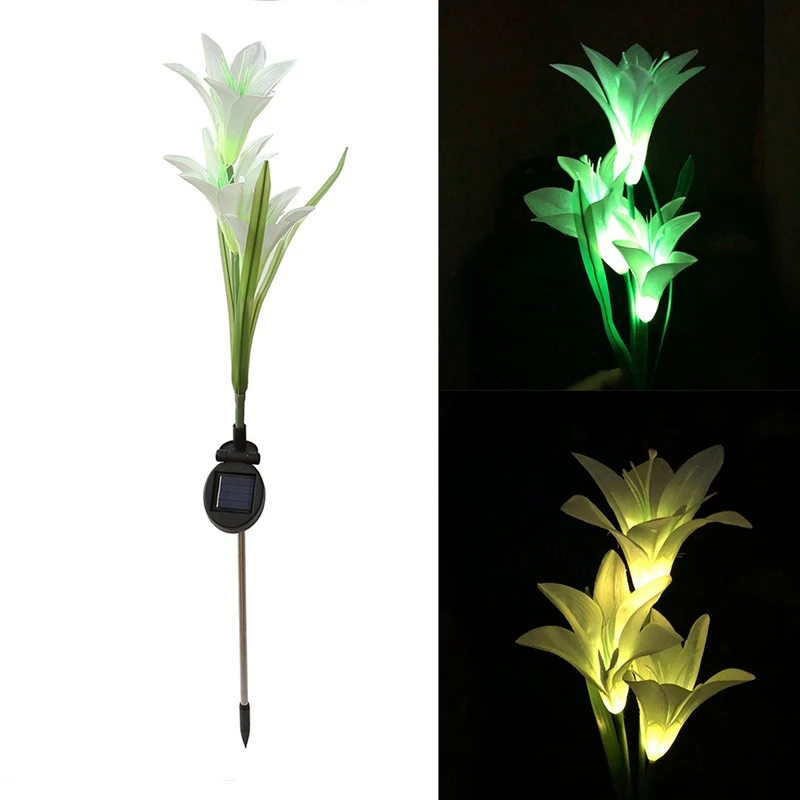 

Solar Powered Lily Flower LED Light Yard Garden Path Landscape Lamp Outdoor LED Gardening Flower Home Wedding Decoration