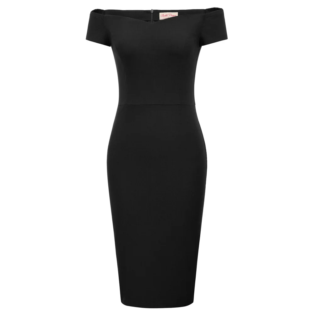 

BP Sexy Womens Short Sleeve Off The Shoulder Hips-Wrapped Bodycon Pencil Dress