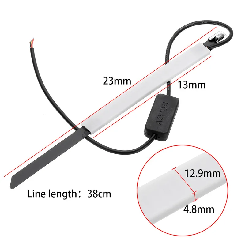 

New 2x Red+Yellow / White+Yellow / Blue+Yellow 60 SMD 38CM LED Strip Light Flexible Car Decor Motor Truck Motorcycle Decoration