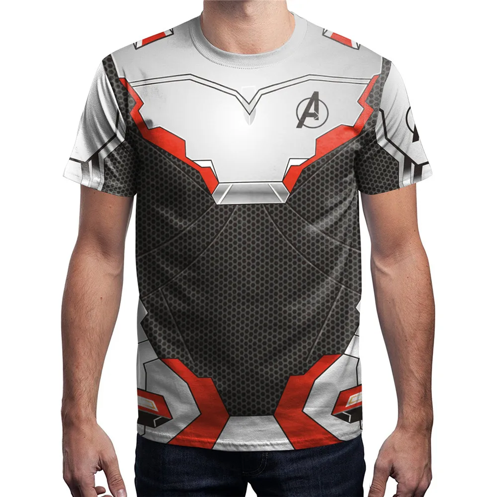2019 Avengers Endgame Quantum Realm 3D Printed T Shirt Men Unisex Cosplay Costume Tops Superhero Iron Man Tee