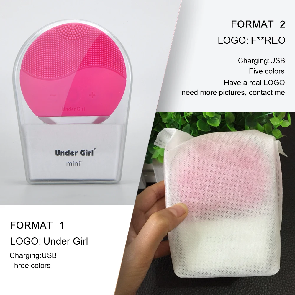 

Vibration Face Cleaning Brush Foreoing Ultrasoni limpieza facial Cleansing Brushs USB Mini2 cepillo facial Massage