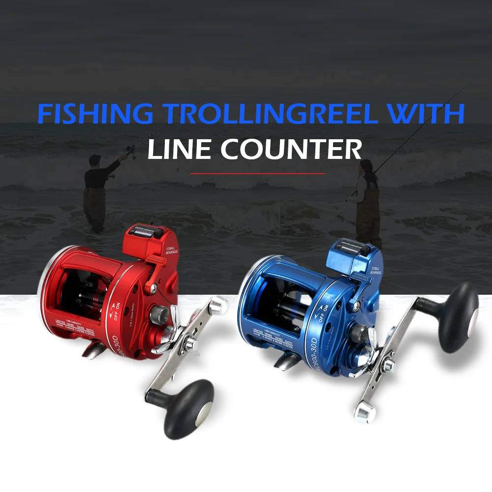 12 Ball Bearings Metal Spinning Fishing Reels Fishing Trolling Reel