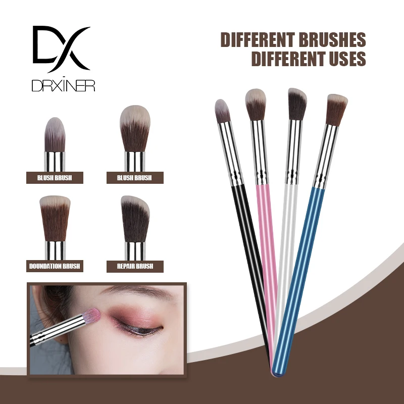 

4Pcs Makeup Brushes Set Cosmetic Tool Eyeshadow Brush Nose Eye Contour Powder Foundation Blending Brush Set